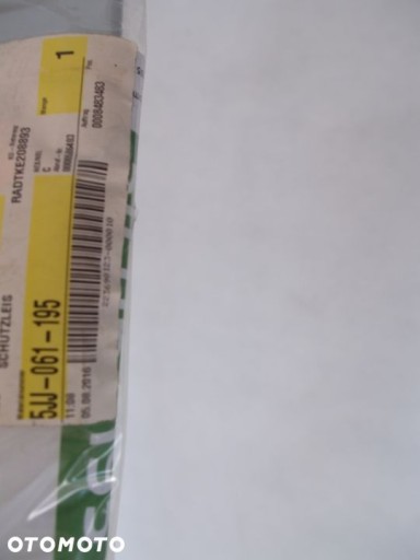 Skoda Rapid Sportback 5JJ moulding bumper rear part rear