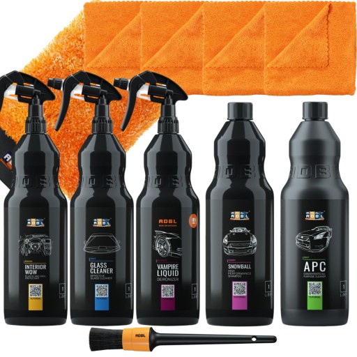 ADBL Car Care Cosmetics Set, велика ємність, 1 л, 8 шт