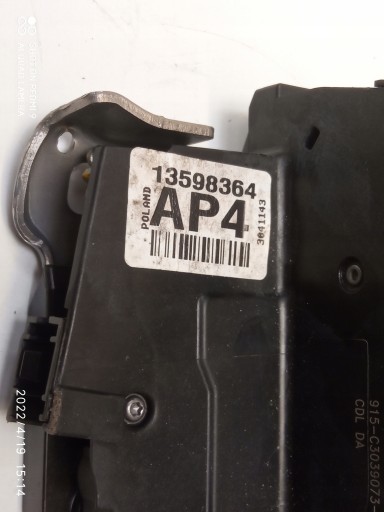 OPEL ASTRA K lock door left rear part 13598364 AP4
