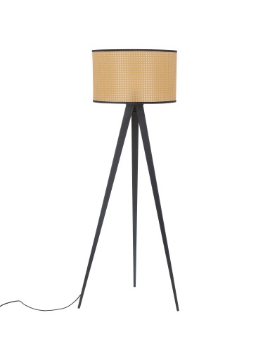 Lampa podłogowa Westwing Vienna E27 60 W czarny, wielokolorowy