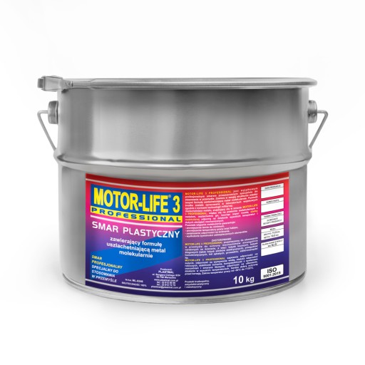 MOTOR-LIFE 3 профессиональная ЛИТИЙНАЯ пластичная смазка 10 кг от PLASTMAL