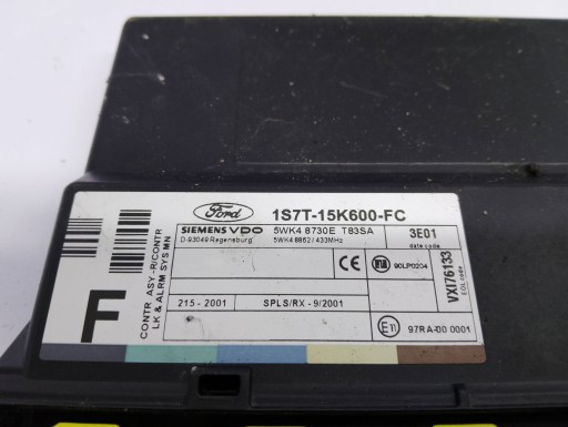 Unité commande confort Ford 1S7T15K600FC 5WK48730E