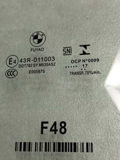 BMW X1 F48 2017 window left rear part