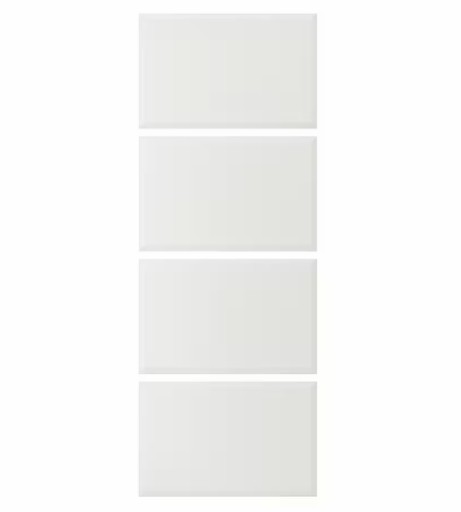 IKEA TJORHOM 4 panely do skrine, biela,75x201 cm