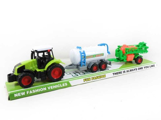 ВЕЛИКИЙ ТРАКТОР + 2 МАШИНИ 55 СМ ПРИВОД РУХОМІ ЧАСТИНИ