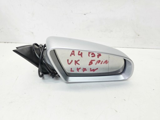 mirror exterior right AUDI A4 B7 LY7W 5 PIN UK