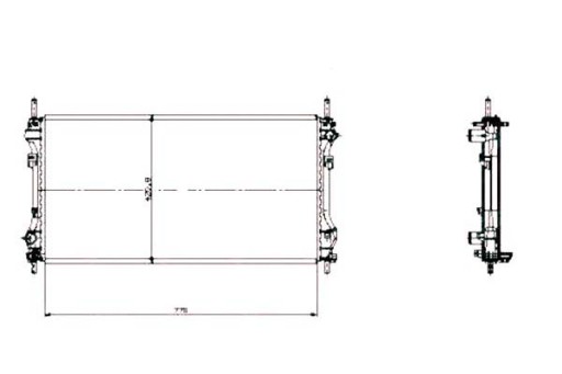 519697 YC1H8005DE - Радиатор двигателя nrf ford transit 2.0d-2.4d 01.00