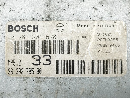 computer control unit of the engine Citroen XSARA 1.4 B 0261204628 9630278580
