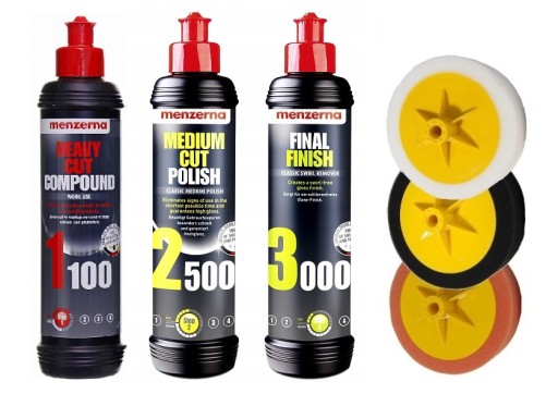 Menzerna паста HCC1100 + MCP2500 + FF3000 + губка