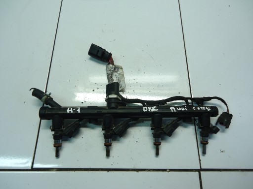 VW AUDI 2.0 TFSI DKZ Rampe injection Injecteurs 0280158266 Capteur 06H906051K