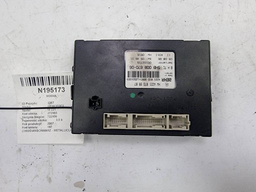 module of the air conditioning A2218709987 MERCEDES W 221