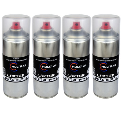 4x прозрачный лак KLAR в спрее Мультилак 400мл