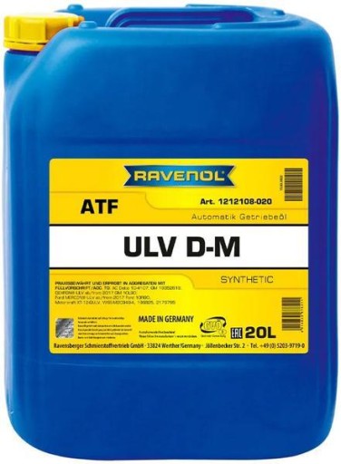 RAVENOL ATF ULV D-M ТРАНСМИССИОННОЕ МАСЛО 20л