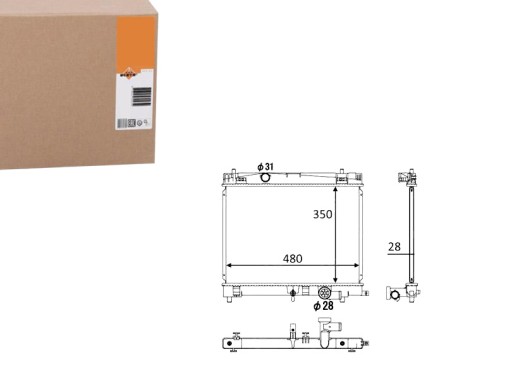 NRF58501/RS7 - РАДІАТОР ДВИГУНА NRF NRF, 58501