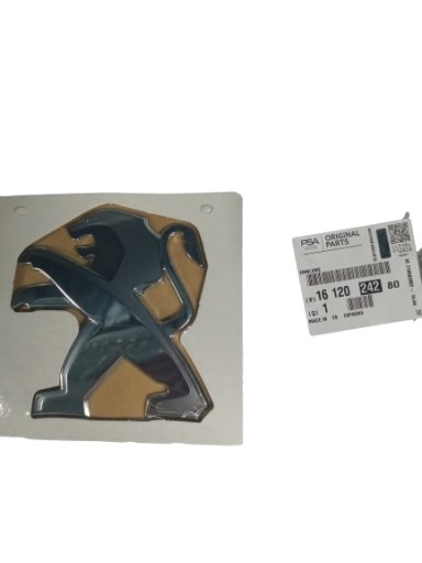 1612024280 ЭМБЛЕМА PEUGEOT ЛЕВ ОРИГИНАЛ OE PSA