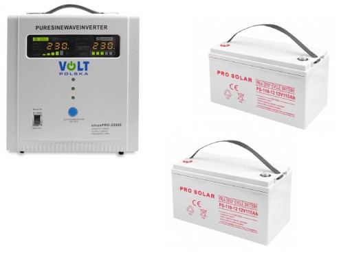 Потужне джерело безперебійного живлення для печі 2200e + 2x 110ah сонячна батарея 1600w