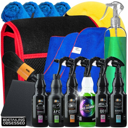 НАБОР АВТОКОСМЕТИКИ ADBL С ПОДАРОЧНЫМ СУМОЧКОМ ДЛЯ ЧИСТКИ АВТОМОБИЛЯ