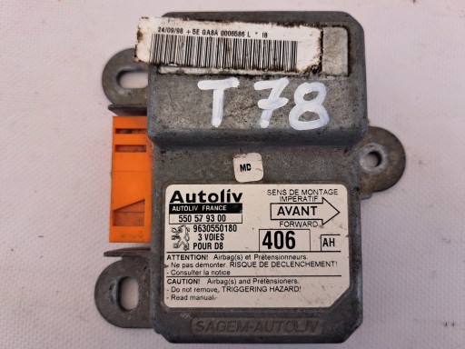 PEUGEOT 406 550579300 control unit airbag