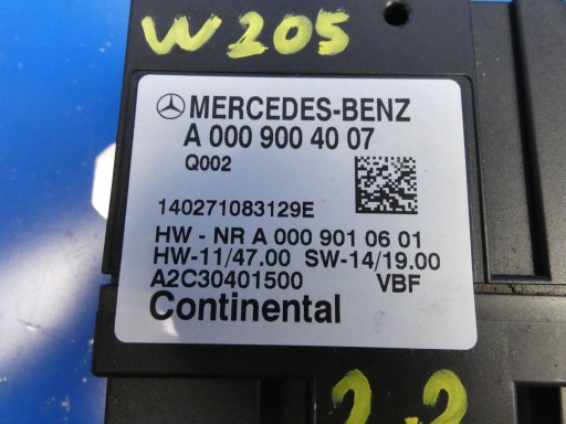 MERCEDES C KLASA W205 GLC W253 Module Pompe d’injection Carburant