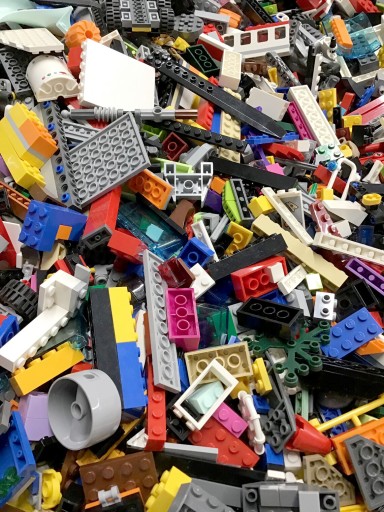 LEGO Klocki Mix Losowe 1 kg + figurka + separator