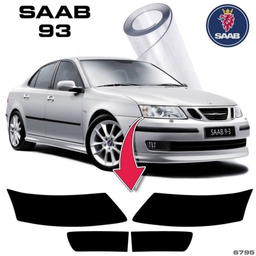 SAAB 93 II PPF защитная пленка для фар 6795