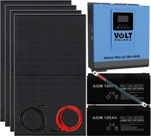 СОНЯЧНИЙ КОМПЛЕКТ БАТАРЕЯ ПАНЕЛЬ ІНВЕРТОР 6000W 230V