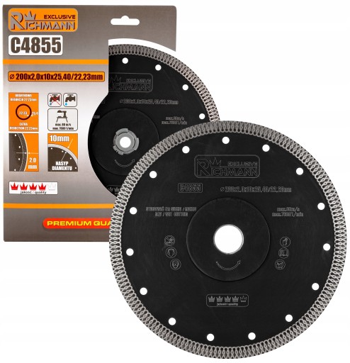 ДИСК АЛМАЗНИЙ КОРОНА ДЛЯ ГОНЧАРНОЇ ПЛИТКИ 200ММ