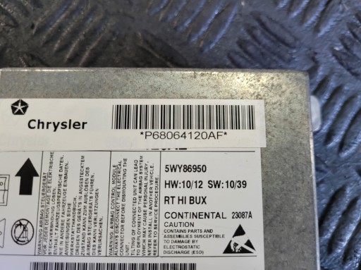 module control unit airbag P68064120AF 68064120AF CHRYSLER GRAND VOYAGER V LIFT