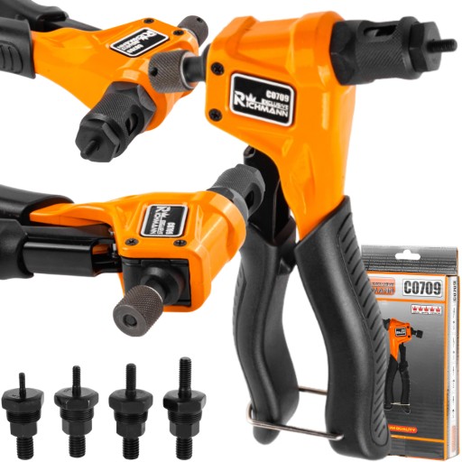 РУЧНОЙ ЗАКЛЕПОЧНИК ДЛЯ СТАЛЬНЫХ И АЛЮМИНИЕВЫХ ЗАКЛЕПОЧНЫХ ГАЙОК. M3-M6 РИЧМАН C0709