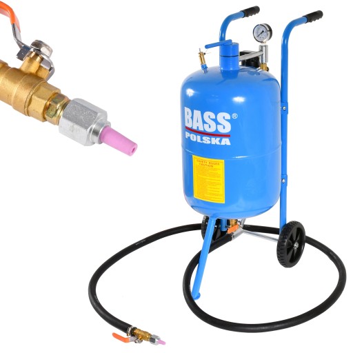 МОБИЛЬНЫЙ СИФОН ПЕСКОСТРОЙКА 80 Л МАСКА + 12 НАСАДОК BASS