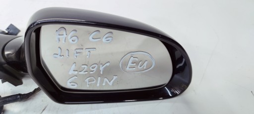 mirror exterior right AUDI A6 C6 LIFT LZ9Y UK 6-PIN