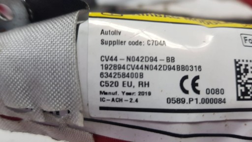 AIRBAG TETTO TENDINA AIRBAG DESTRO CV44-N042D94-BB FORD KUGA MK2 LIFT 16