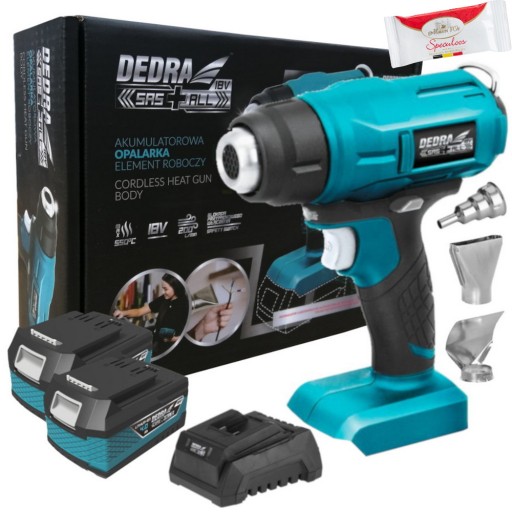 АККУМУЛЯТОРНАЯ ТЕПЛОВАЯ ПИСТОЛЕТКА SAS+ALL + АККУМУЛЯТОР 2x4 Ач + ЗАРЯДНОЕ УСТРОЙСТВО