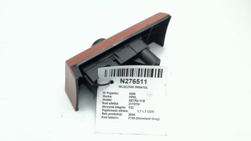 Schalter Leuchten 13198923 OPEL ASTRA H III