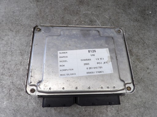 VW Sharan 1,9 tdi computer control unit