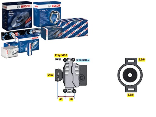 0 986 - Генератор (14в 90а) mercedes sprinter 2-t (901 90)