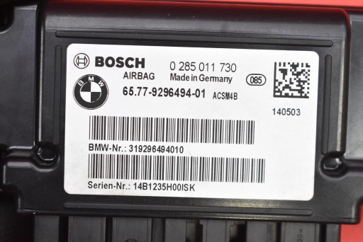 modulo SENSOR airbag airbag 9296494 BMW F20 11-15
