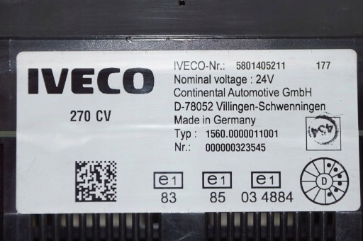 dials clock 5801405211 IVECO ML180E28