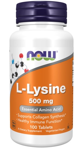 L-lyzín 500mg 100 tabliet NOW Foods