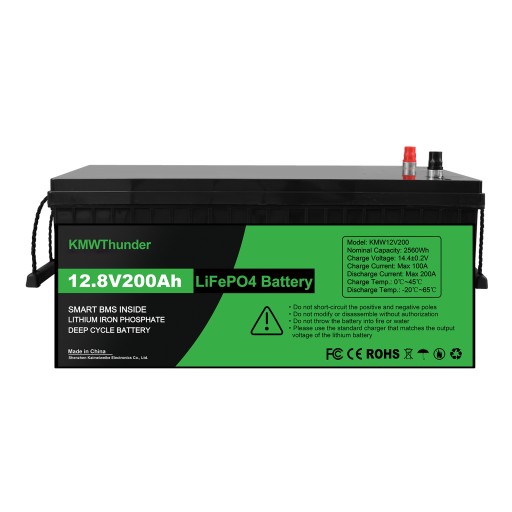 12v 200ah глибокий цикл життя батареїpo4 bms 2560wh домашній катер rv