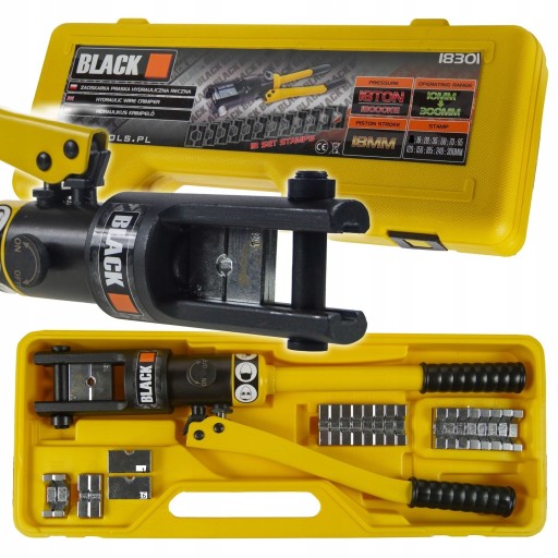 КАБЕЛЬНО-ПРЕСУВАЛЬНА МАШИНА 10-300 18T ГІДРАВЛІЧНА ЧОРНА