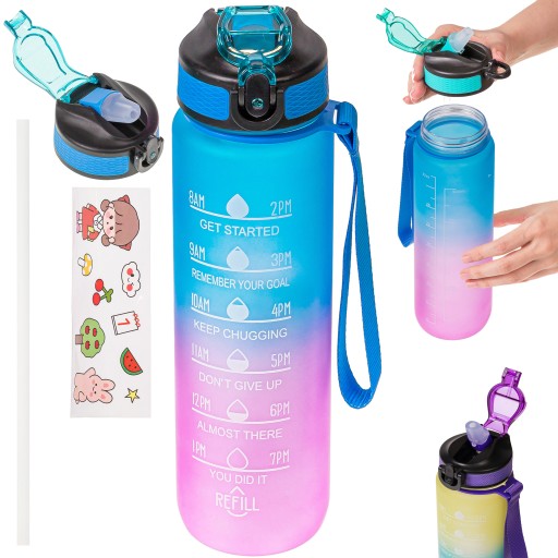 Пляшка для води ZLARO 1000 мл різнокольоровий