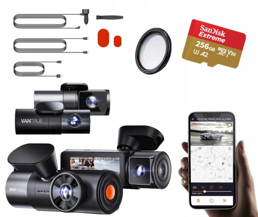 Видеорегистратор VANTRUE N5 4-канальный WI-FI GPS + CPL 256 ГБ