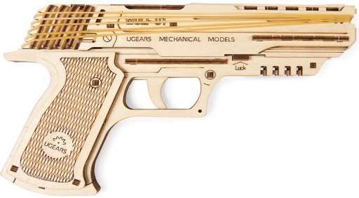 3D пазл Ugears Wolf-01 Handgun 63 ел.