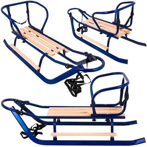 Традиційні металеві сани Skiland Sleigh зі спинкою та підніжками