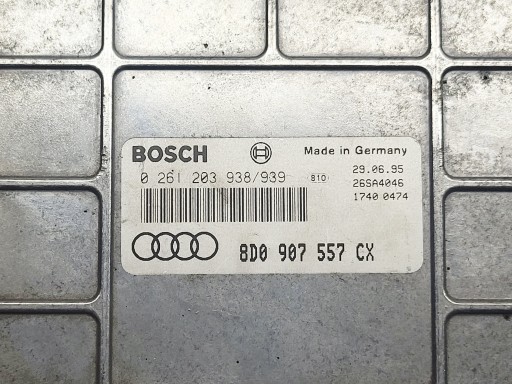 computer control unit of the engine AUDI A4 B5 1.8 8D0907557CX 0261203938/939