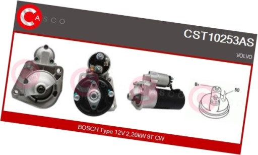 CASCST10253AS/RS7 - Стартер 12в 2,2квт - casco cst10253as