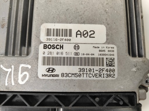 HYUNDAI Computer Bedienteil DES MOTORS 0281016511 39101-2F400