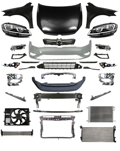 5G1941005D - GOLF VII 7 17-20 ПЕРЕДНИЕ ФОНАРИ КАПОТА БАМПЕР КРЫЛО