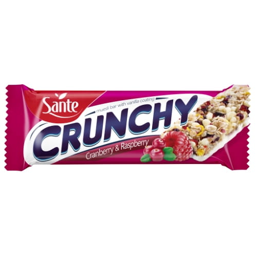 Sante Crunchy tyčinka s brusnicami a malinami 40g